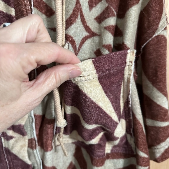 We the Free Terry Cardigan Hoodie Pullover, Size Large (v) - Picture 4 of 10